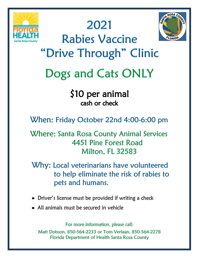 2021 Rabies Clinic Flyer
