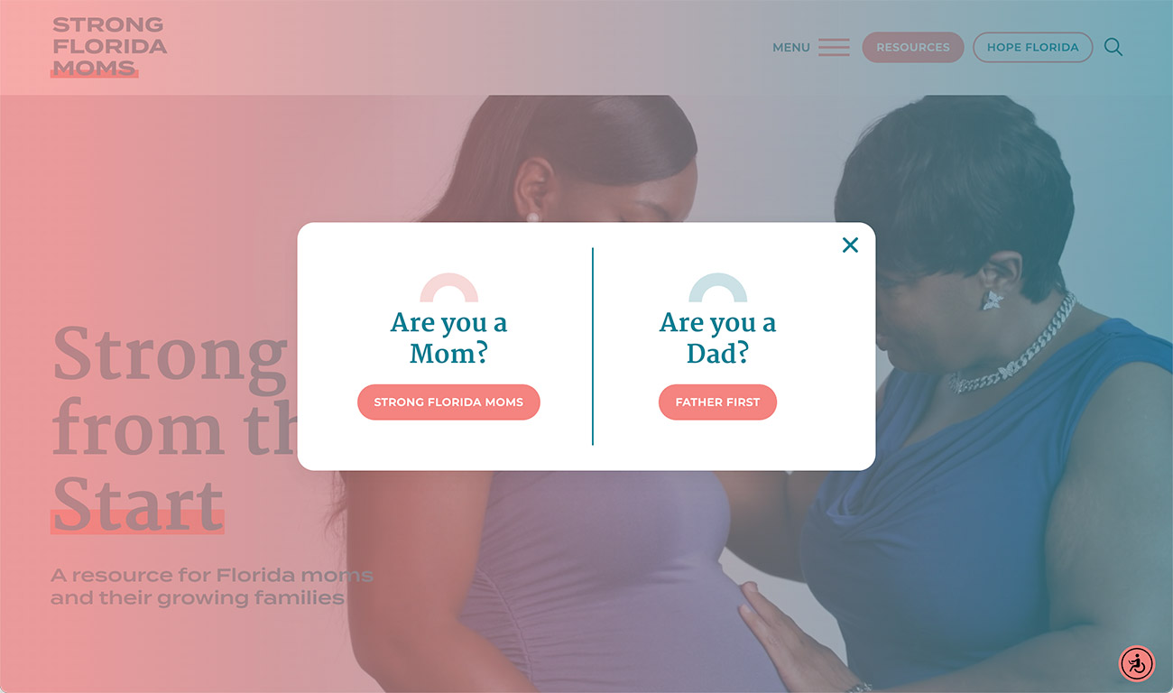 Strong Florida Moms landing page