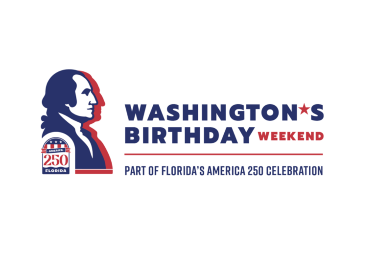 graphic of George Washington with text for his birthday celebration holiday